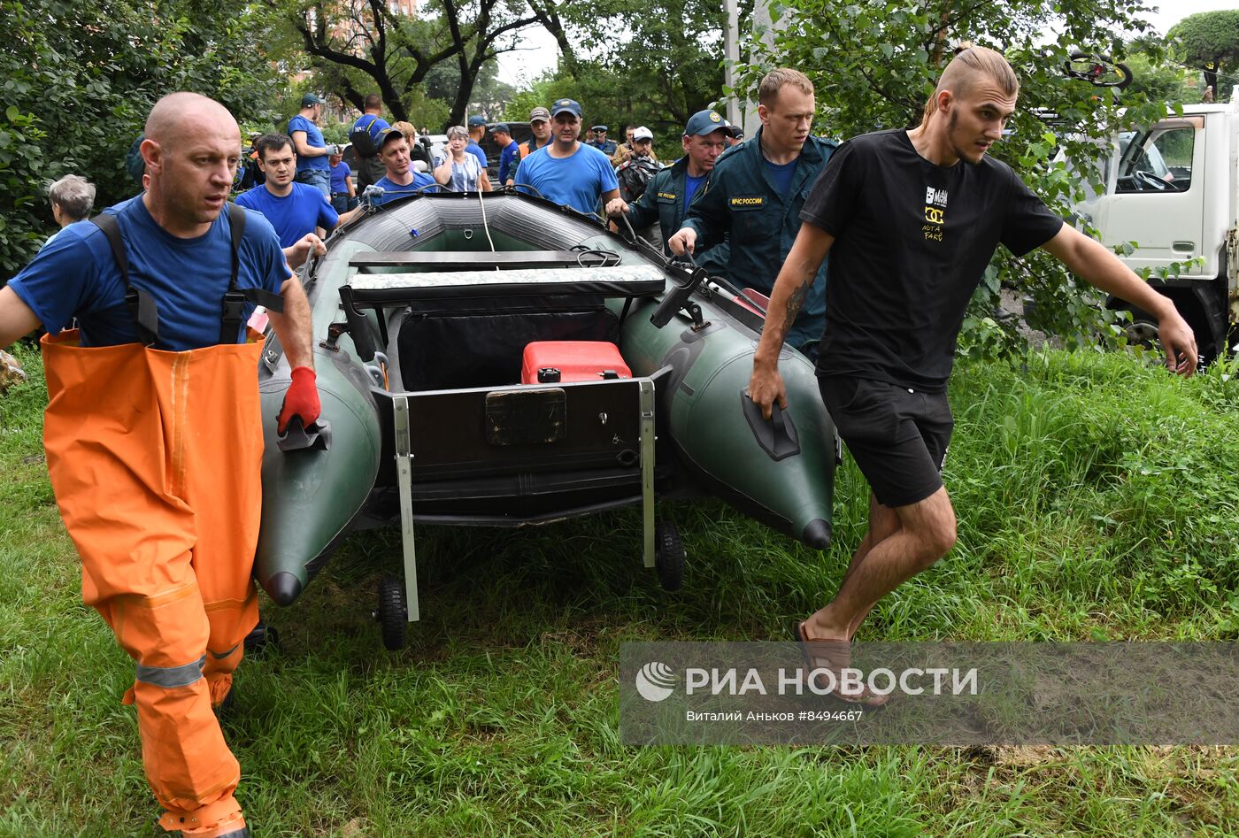 Подтопления из-за дождей в Уссурийске