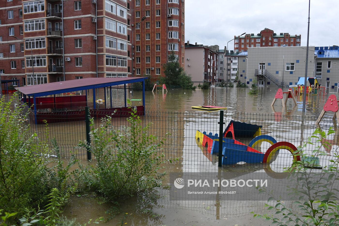 Подтопления из-за дождей в Уссурийске