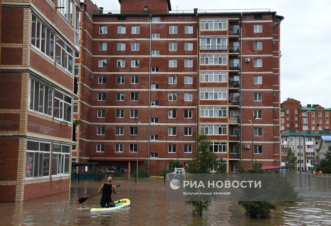 Подтопления из-за дождей в Уссурийске