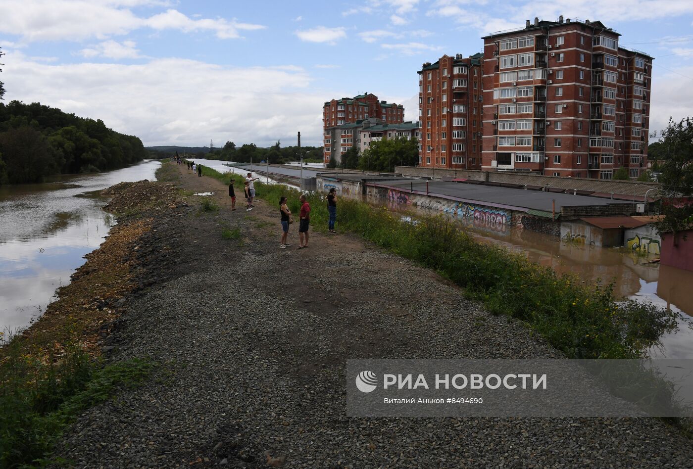 Подтопления из-за дождей в Уссурийске