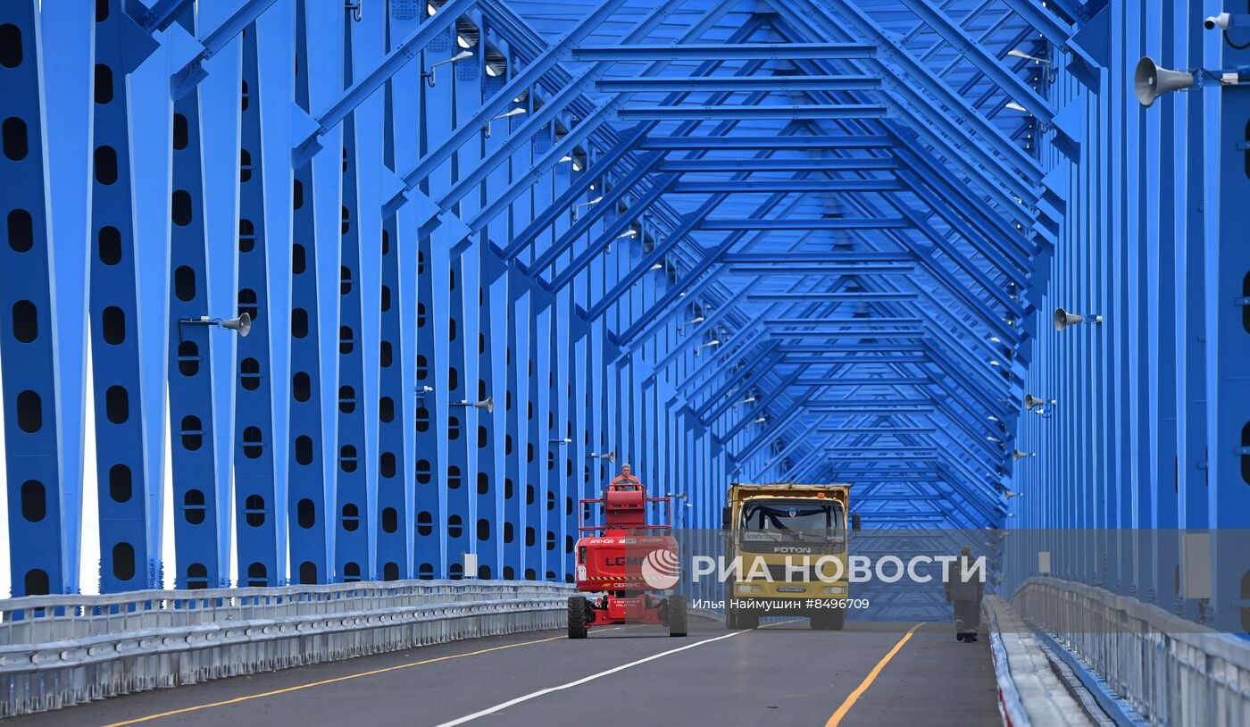 Строительство моста через Енисей в Красноярском крае