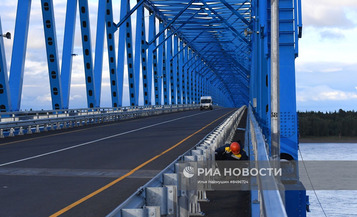 Строительство моста через Енисей в Красноярском крае