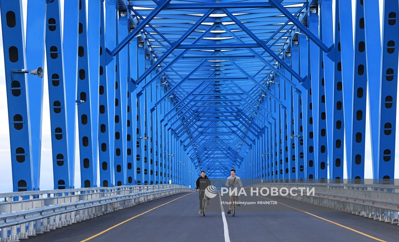 Строительство моста через Енисей в Красноярском крае