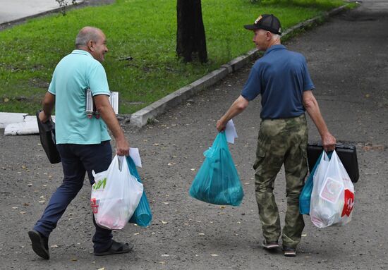 Сбор гуманитарной помощи пострадавшим от наводнения в Уссурийске