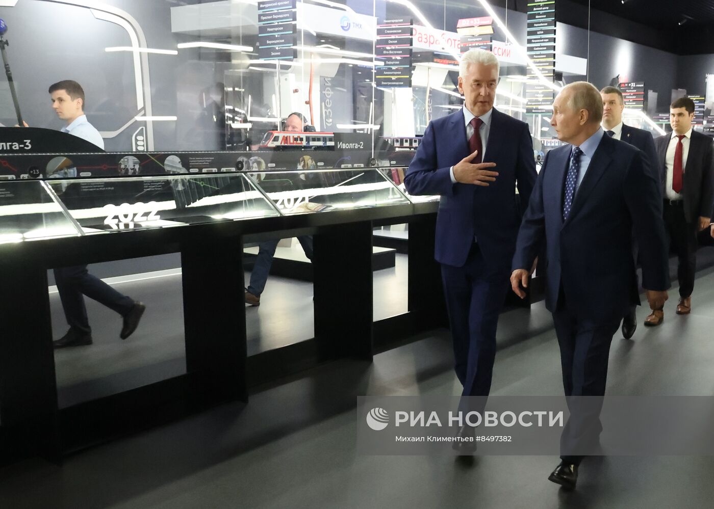 Президент РФ В. Путин принял участие в церемонии запуска пассажирского движения по МЦД-3