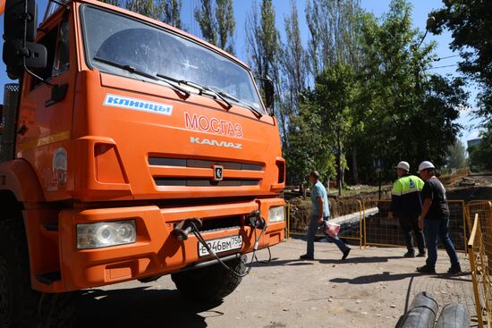 Строительные работы компании "Мосгаз" в Донецке