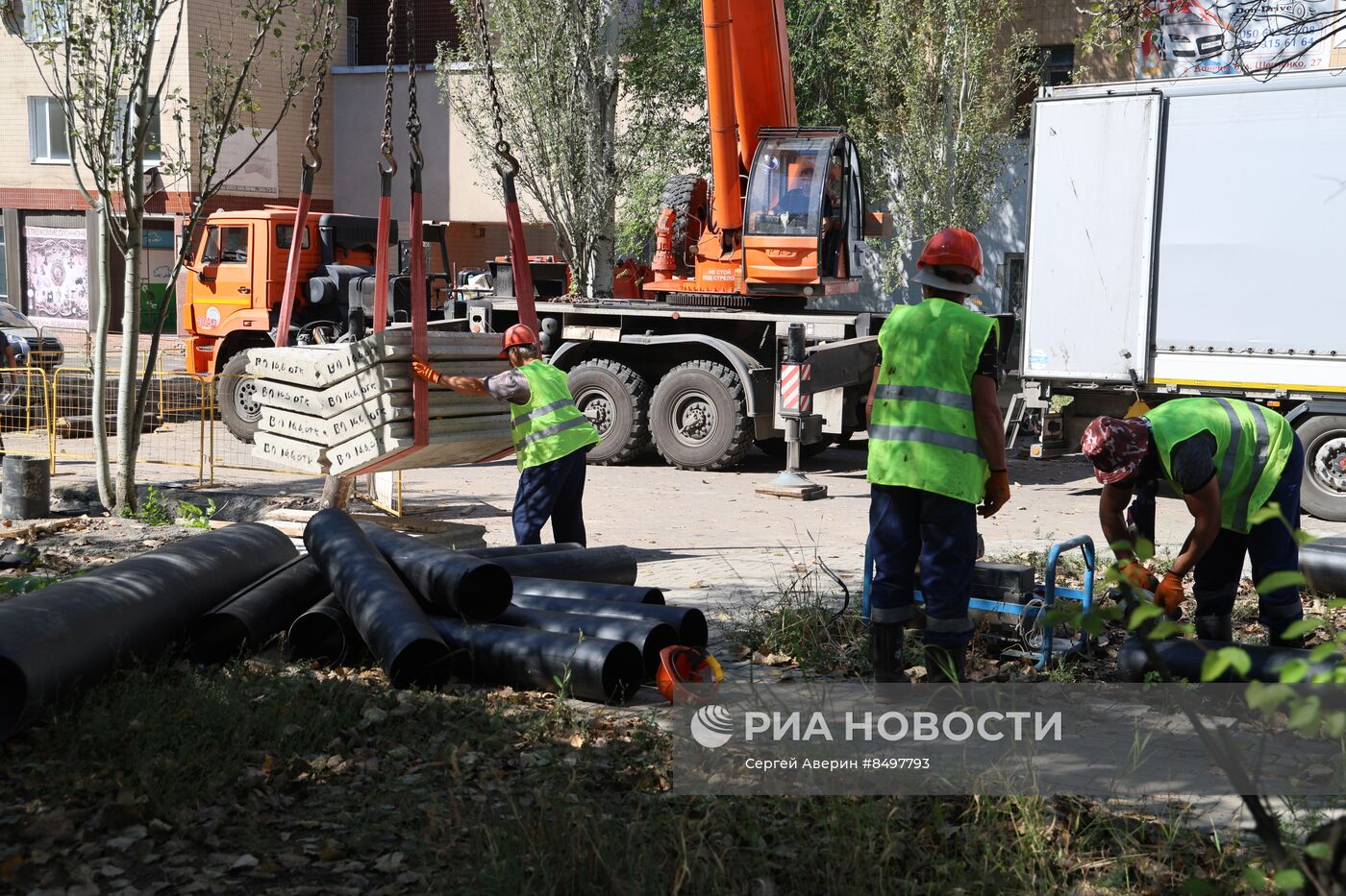 Строительные работы компании "Мосгаз" в Донецке