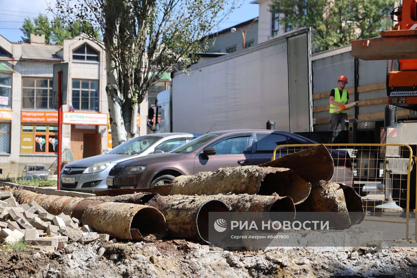 Строительные работы компании "Мосгаз" в Донецке