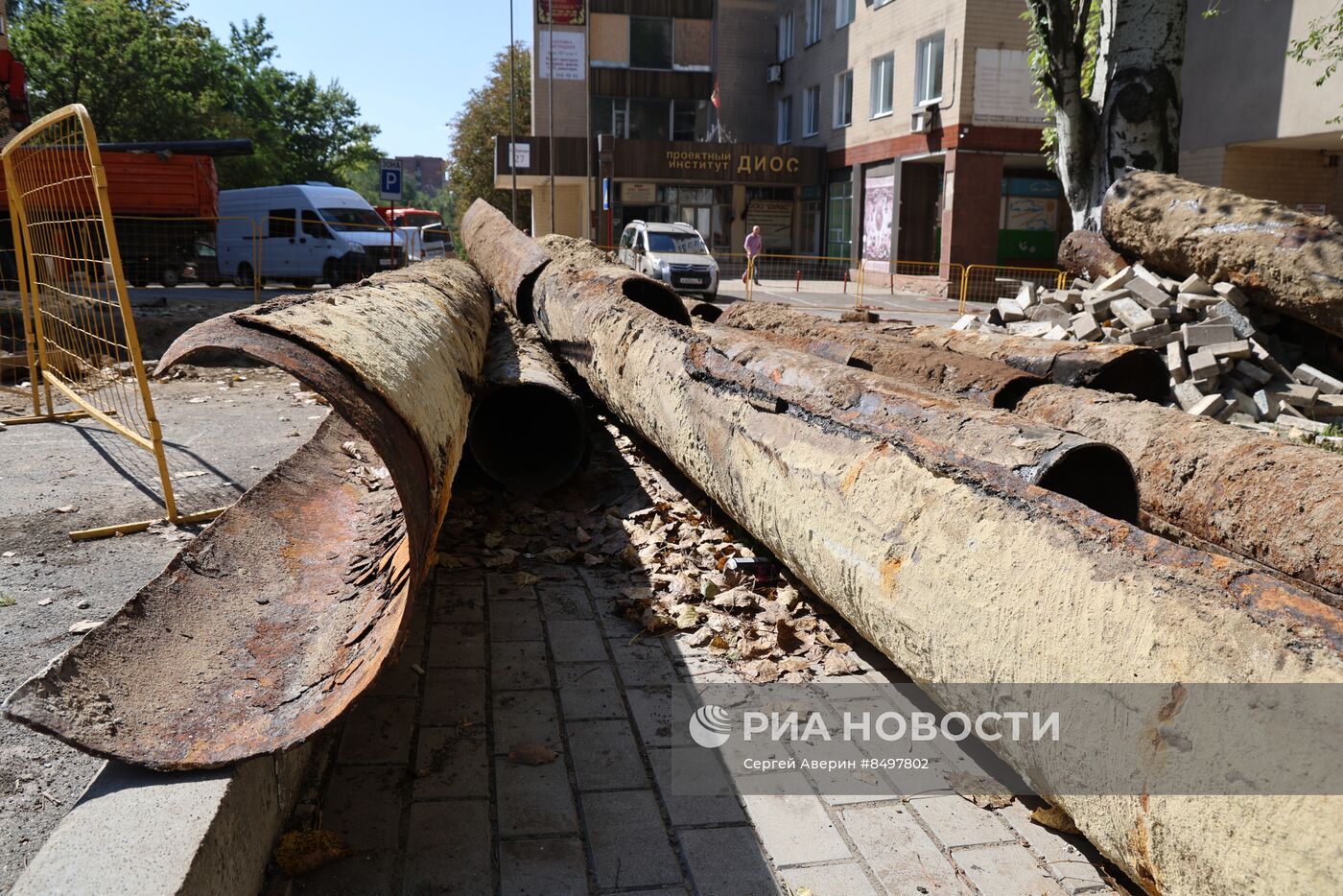 Строительные работы компании "Мосгаз" в Донецке