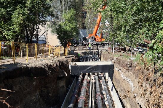 Строительные работы компании "Мосгаз" в Донецке