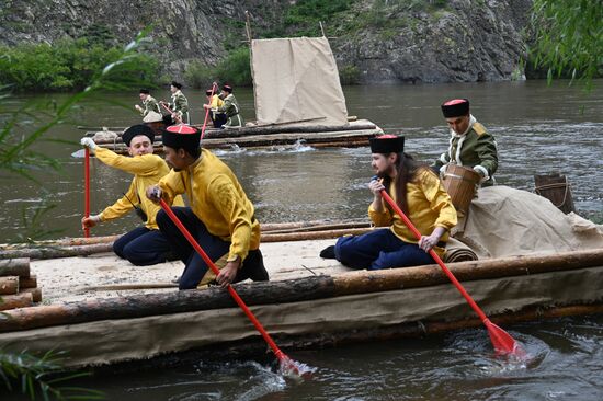 Исторический сплав отряда Бекетова в честь 370-летия  Забайкалья