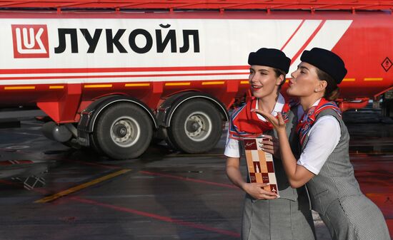 Ретро-рейс а/к Аэрофлот по маршруту Москва-Красноярск-Москва 