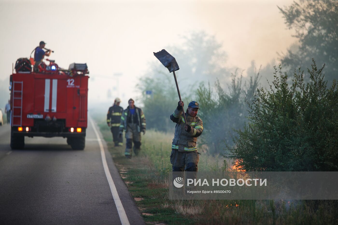 Лесной пожар в Волгоградской области