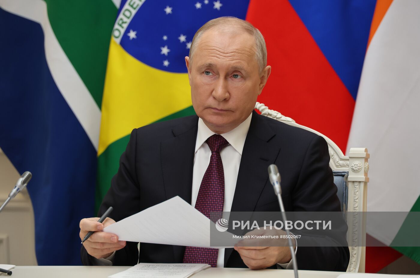 Президент РФ В. Путин принял участие в работе саммита БРИКС