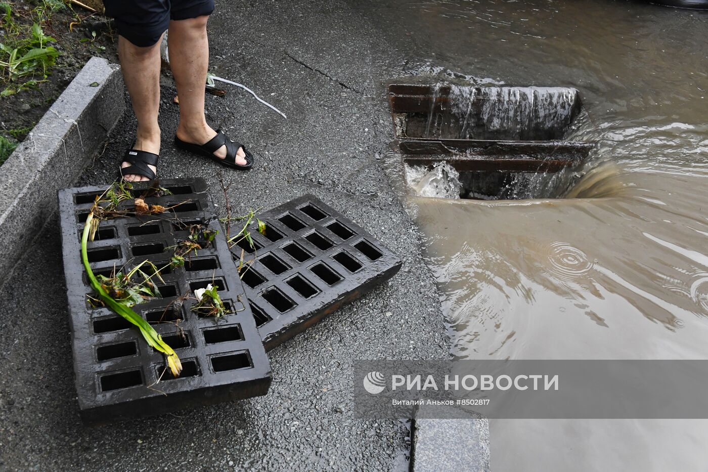 Сильный ливень вновь накрыл Приморье