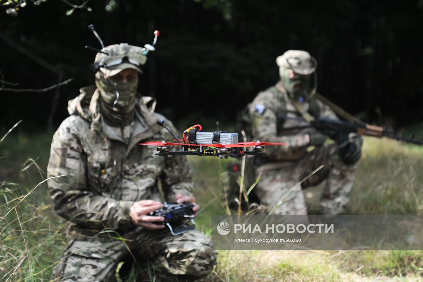 Испытания боевых дронов военнослужащими в Тамбовской области