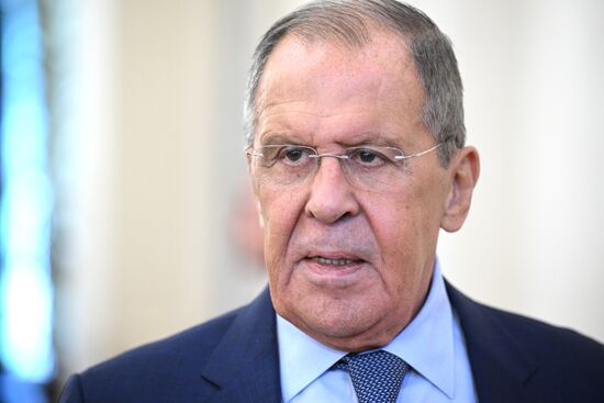 Встреча глав МИД РФ и Турции С. Лаврова и Х. Фидана