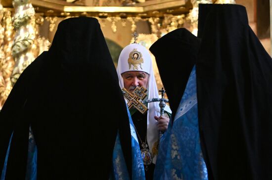 Патриаршее служение в день чествования Донской иконы Божией Матери