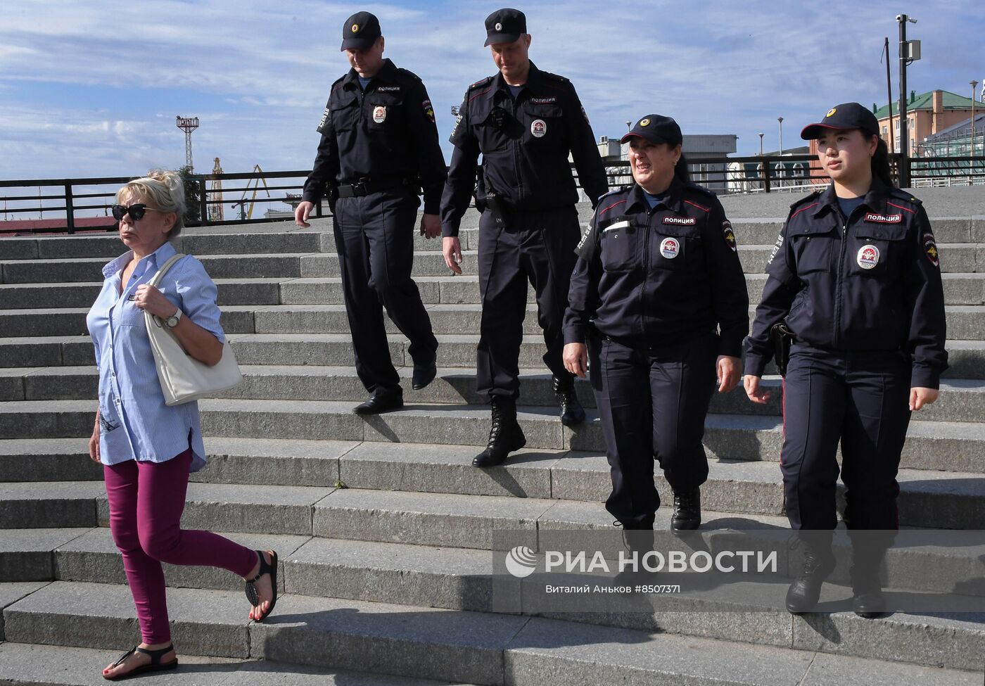 Работа патрульно-постовой службы полиции во Владивостоке