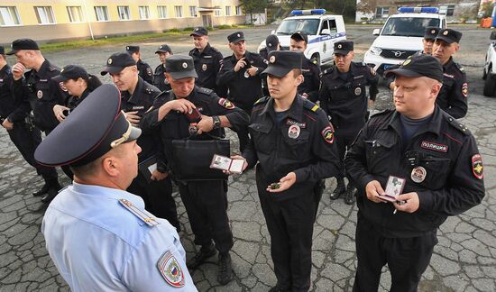 Работа патрульно-постовой службы полиции во Владивостоке