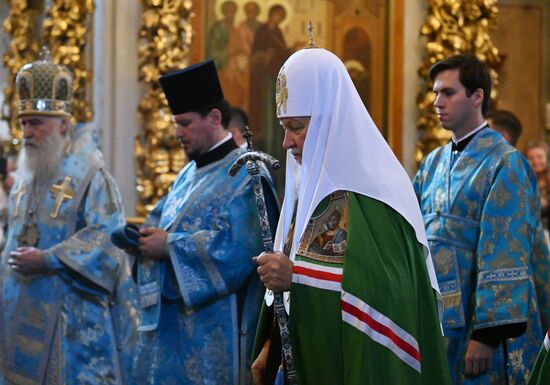 Патриаршее служение в день чествования Донской иконы Божией Матери