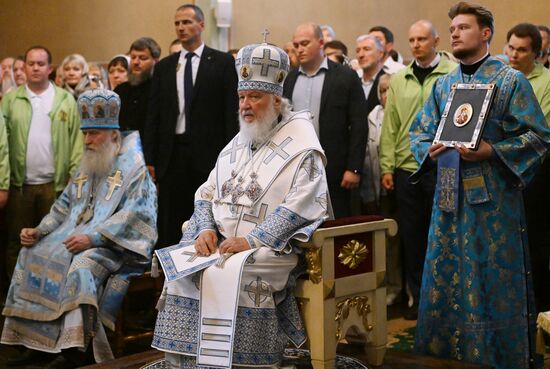 Патриаршее служение в день чествования Донской иконы Божией Матери