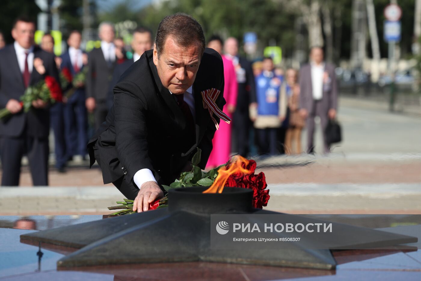 Рабочая поездка зампреда Совбеза РФ Д. Медведева в ДФО. День второй