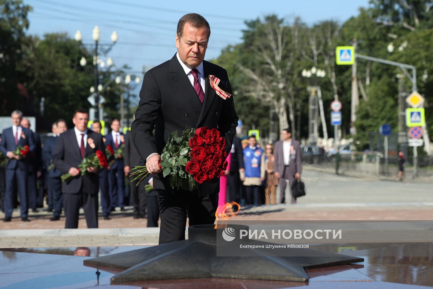 Рабочая поездка зампреда Совбеза РФ Д. Медведева в ДФО. День второй