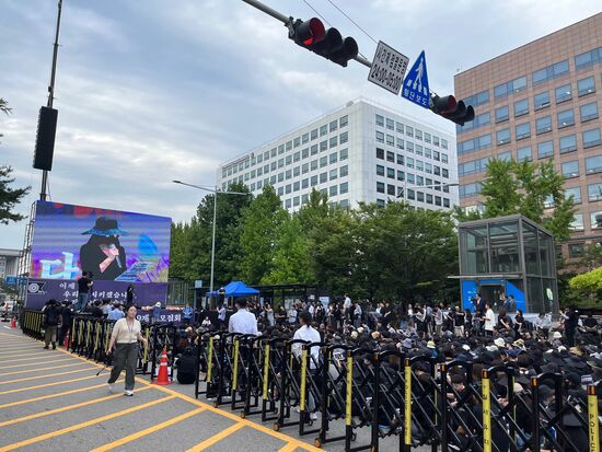 Акция протеста учителей в Южной Корее