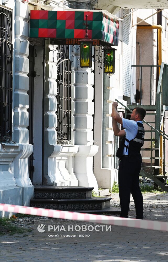 Последствия падения беспилотника в Ростове-на-Дону