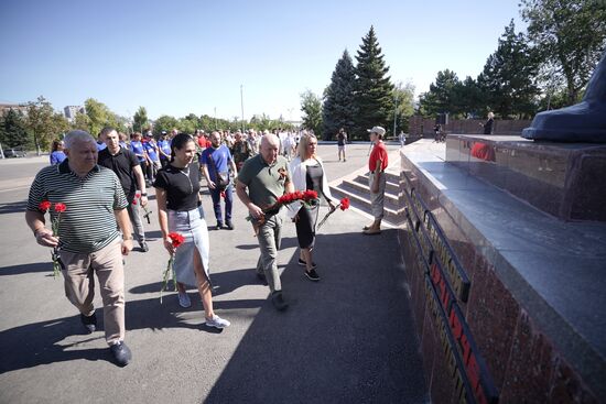 Митинг в Мариуполе ко дню освобождения Донбасса