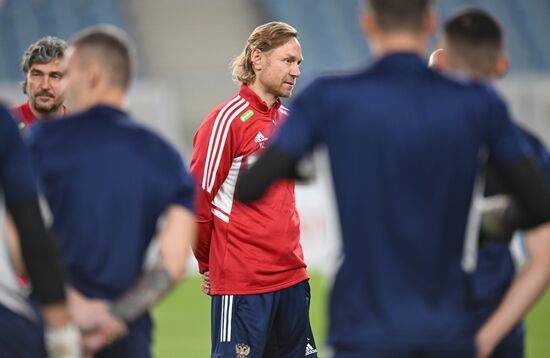 Футбол. Тренировка сборной России