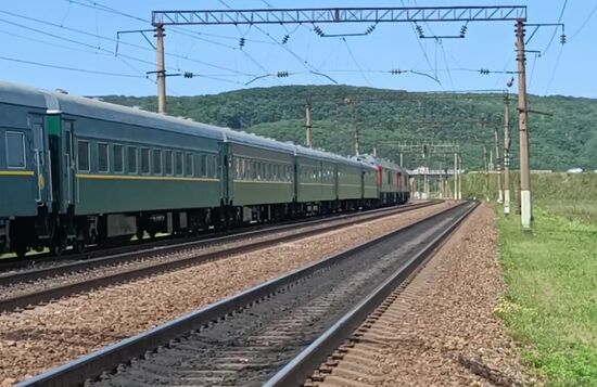 Поезд Ким Чен Ына прибыл в Россию