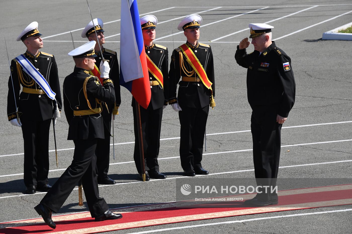 Церемония приема корвета "Резкий" в состав ТОФ 