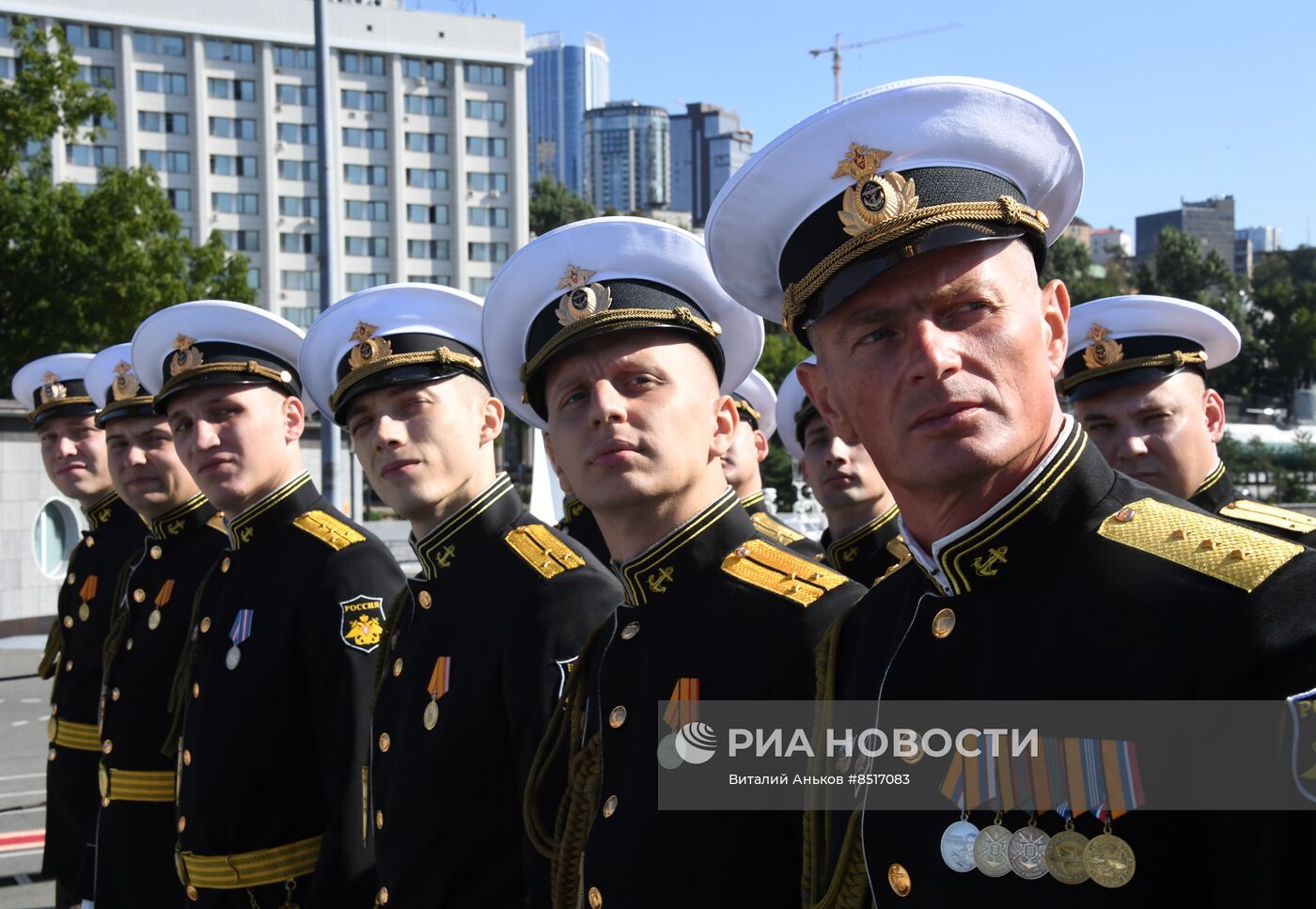 Церемония приема корвета "Резкий" в состав ТОФ 