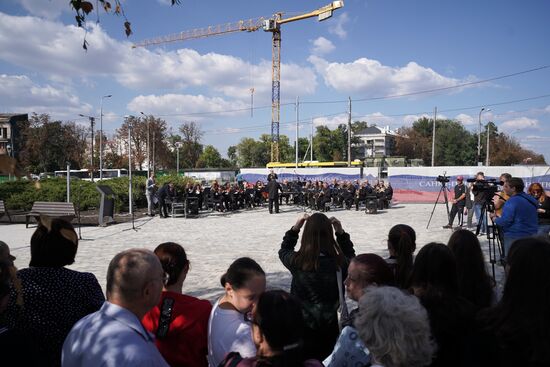 Открытие памятника А. Куинджи в Мариуполе