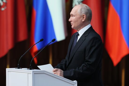 Президент РФ В. Путин принял участие в церемонии инаугурации мэра Москвы