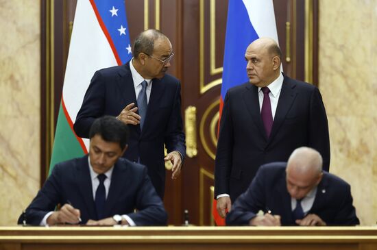 Премьер-министр РФ М. Мишустин провел заседание Совместной комиссии на уровне глав правительств России и Узбекистана