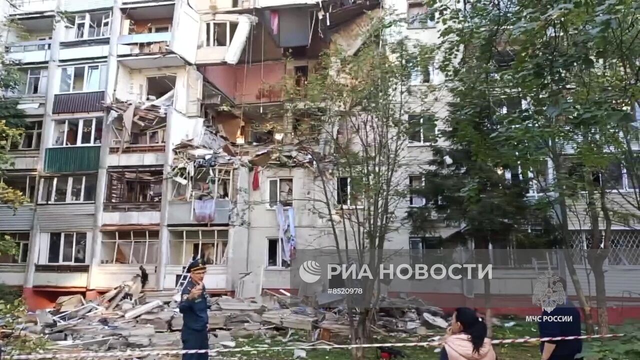 Взрыв газа в жилом доме в подмосковной Балашихе