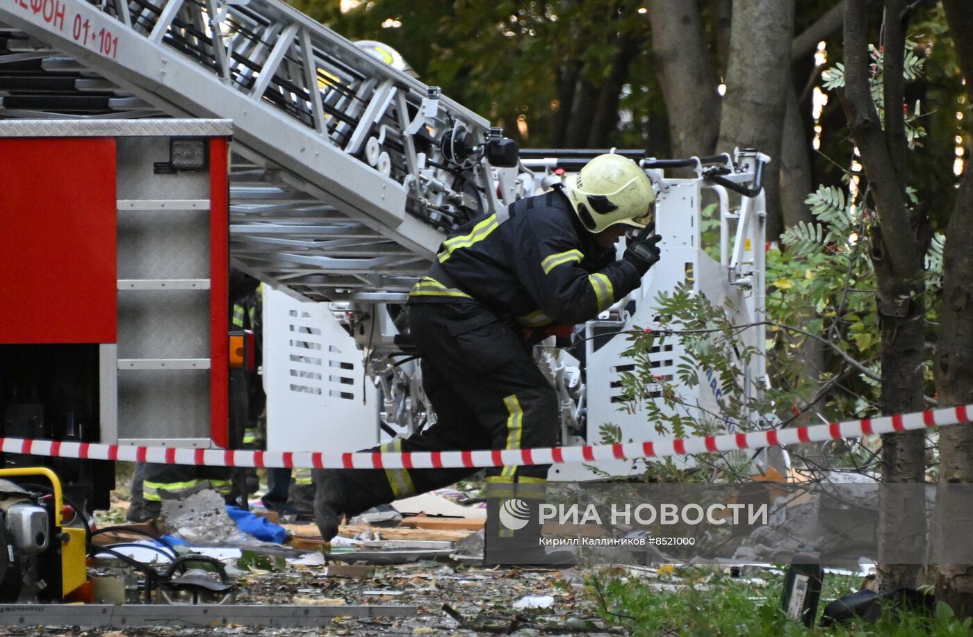 Взрыв газа в жилом доме в подмосковной Балашихе