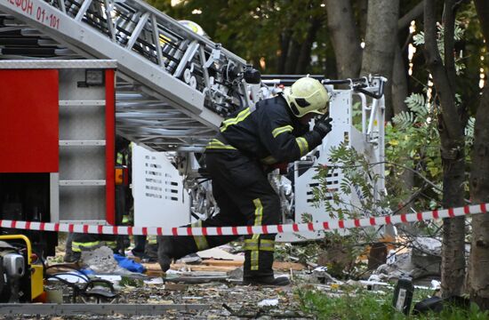 Взрыв газа в жилом доме в подмосковной Балашихе