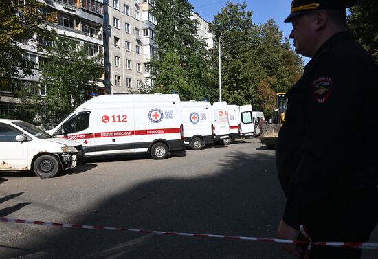 Взрыв газа в жилом доме в подмосковной Балашихе