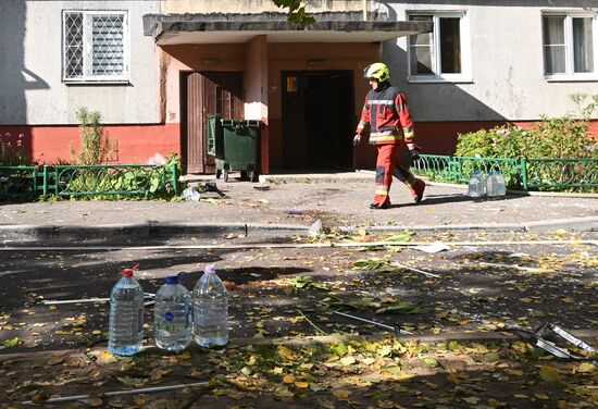 Взрыв газа в жилом доме в подмосковной Балашихе