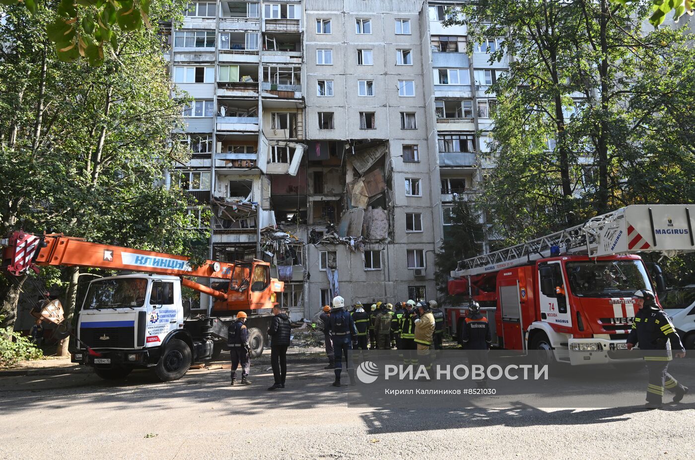 Взрыв газа в жилом доме в подмосковной Балашихе