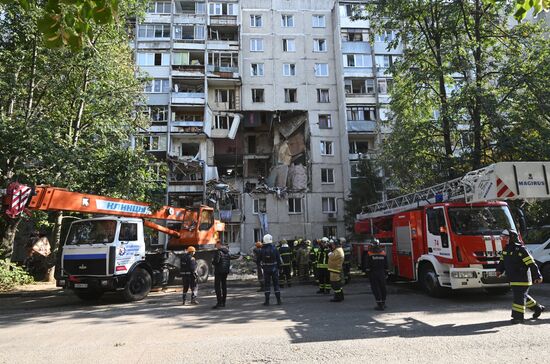 Взрыв газа в жилом доме в подмосковной Балашихе