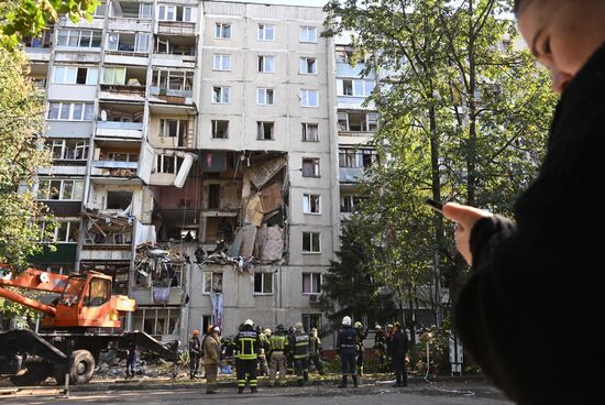 Взрыв газа в жилом доме в подмосковной Балашихе