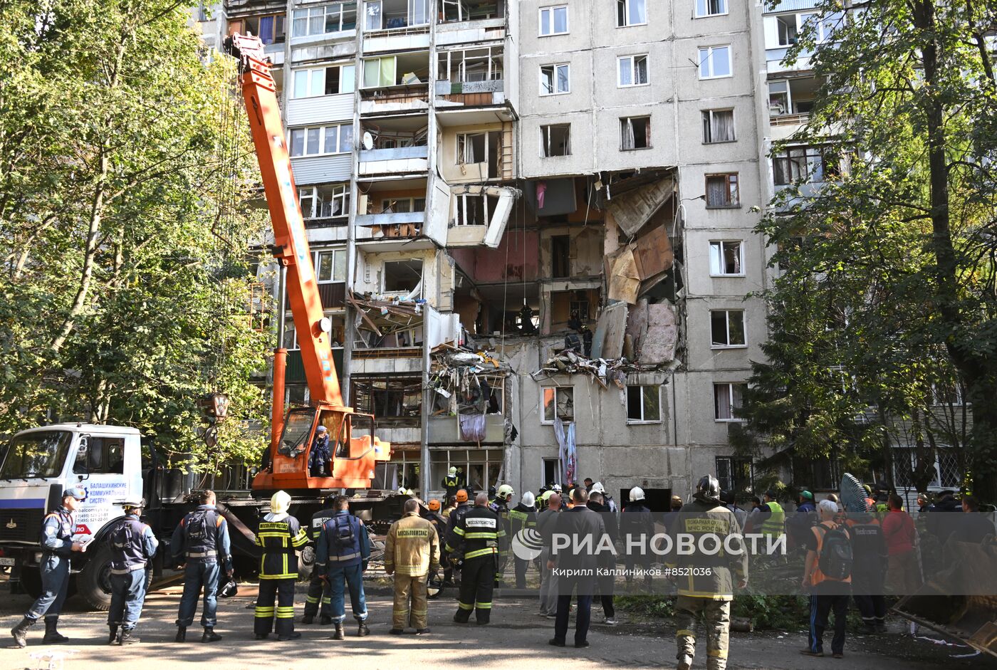 Взрыв газа в жилом доме в подмосковной Балашихе