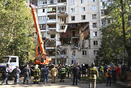 Взрыв газа в жилом доме в подмосковной Балашихе