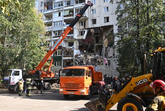 Взрыв газа в жилом доме в подмосковной Балашихе