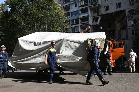 Взрыв газа в жилом доме в подмосковной Балашихе